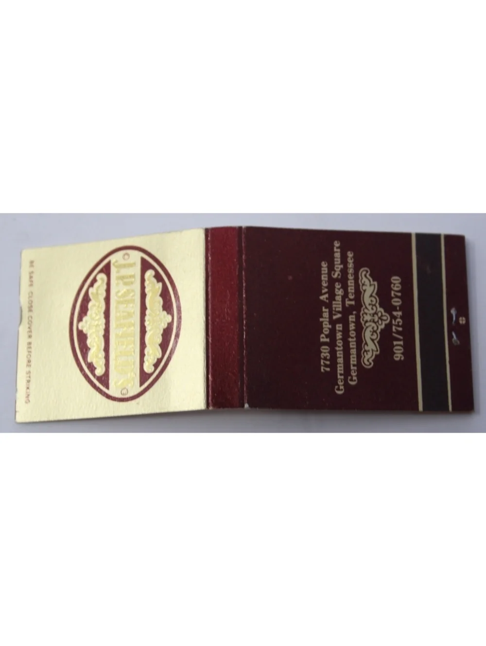 Vintage Matchbook JP Seafield’s Restaurant Germantown Village Square Memphis, TN